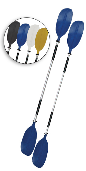 Oceansouth Kayak Paddles Blue, Aluminum Asymmetric (Split Shaft) x 2