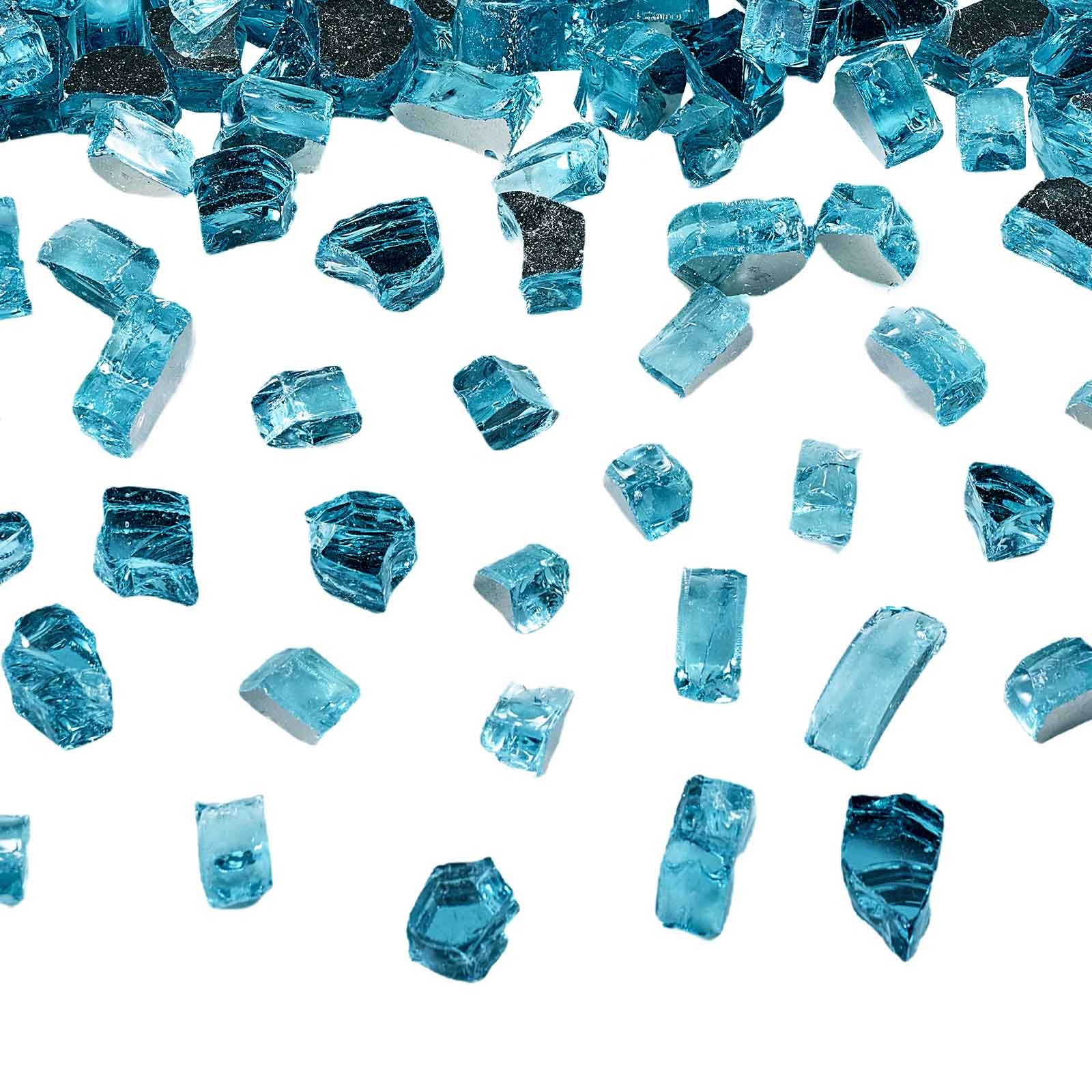 VEVOR 10 LBS Fire Glass 1/2-Inch Fireplace Glass Rocks for Fire Pit Table