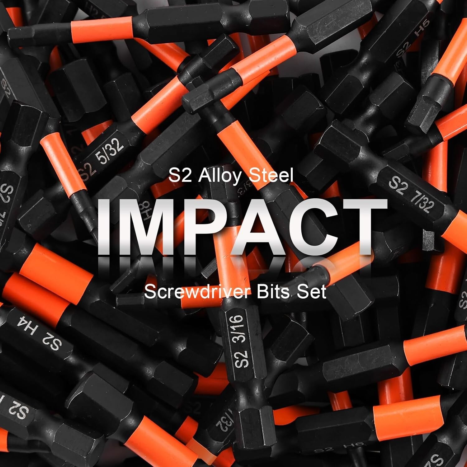 20 Pcs Hex Bit Set, Impact Hex Head Allen Wrench Drill Bit Set Metric, SAE, 1/4"