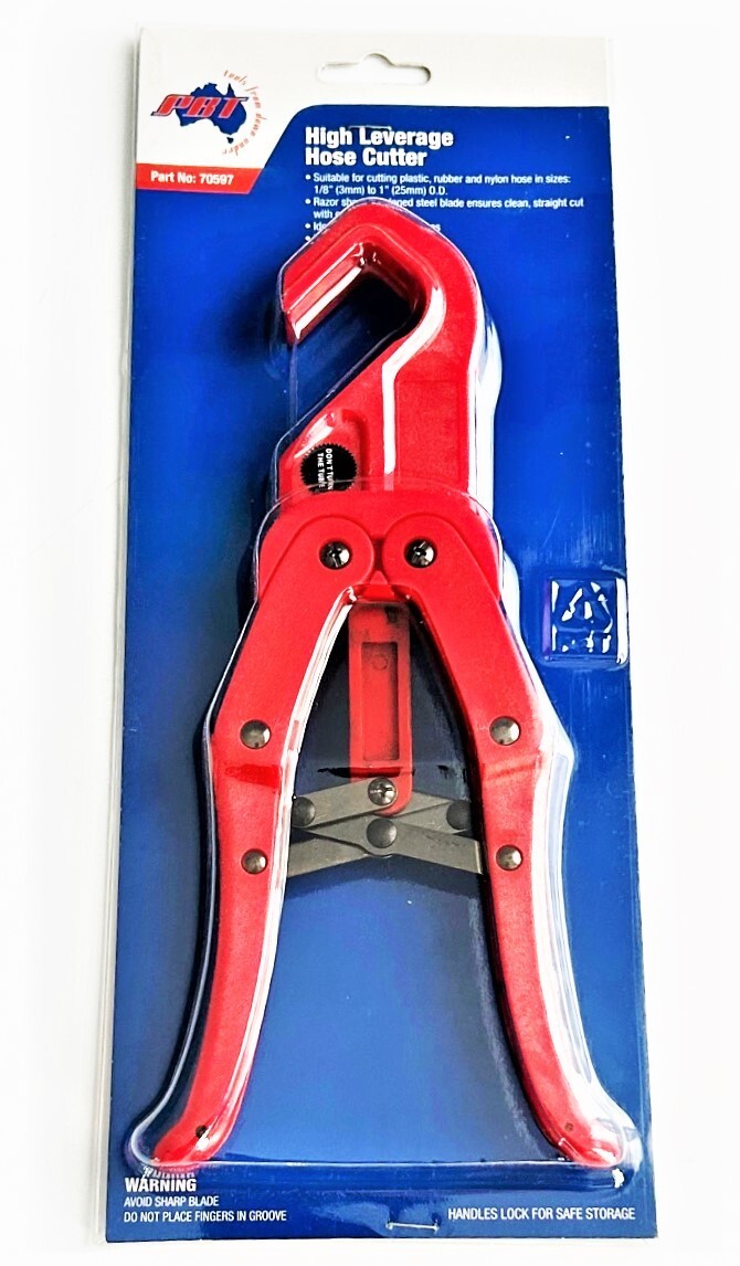 PBT Razor Sharp High Leverage Hose Cutter Rubber Plastic Nylon 1/8" To 1" O.D.