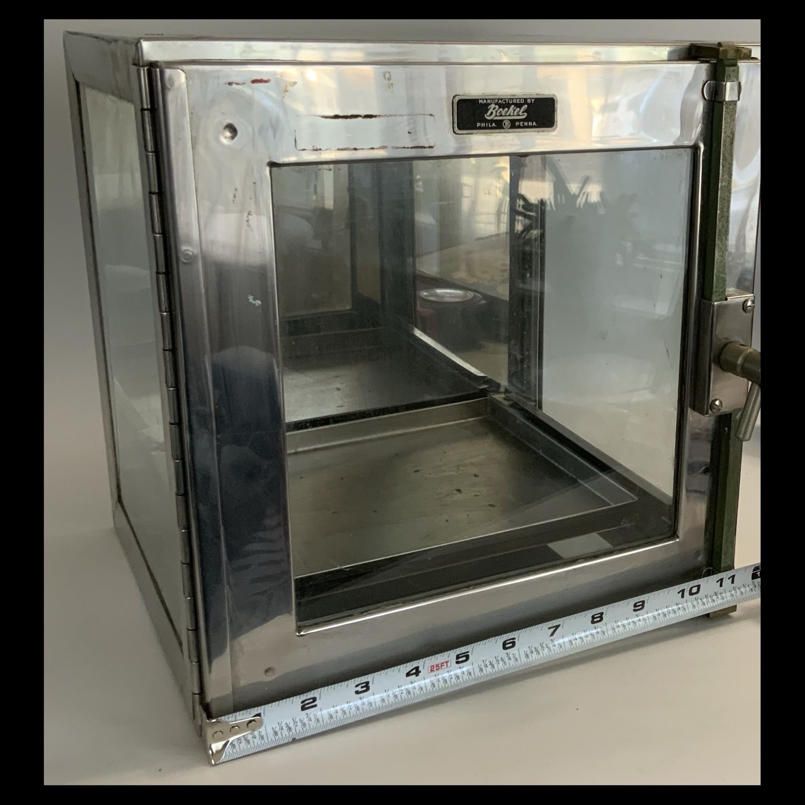 Vtg Boekel Scientific Incubator- Phila PA-12x12” Metal & Glass - Untested/AS IS