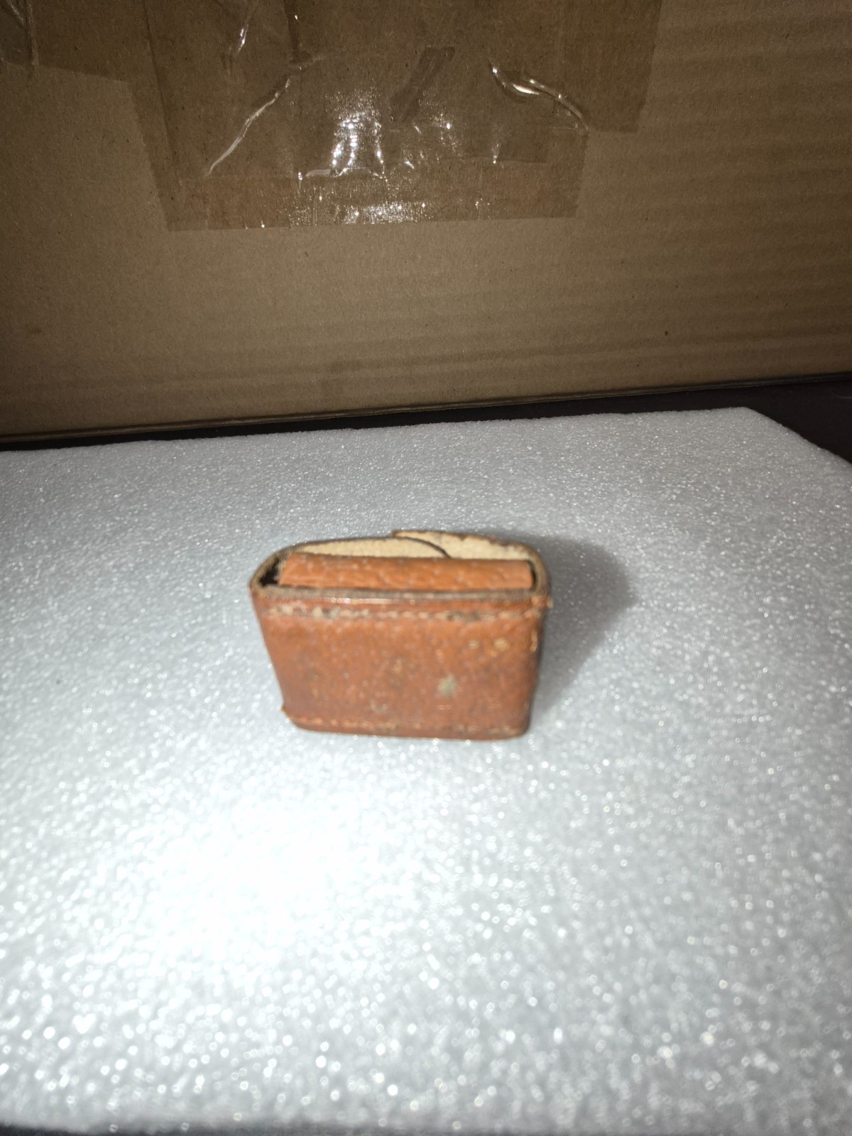 Vintage DUX Brass Adjustable Pencil Sharpener with Leather Case