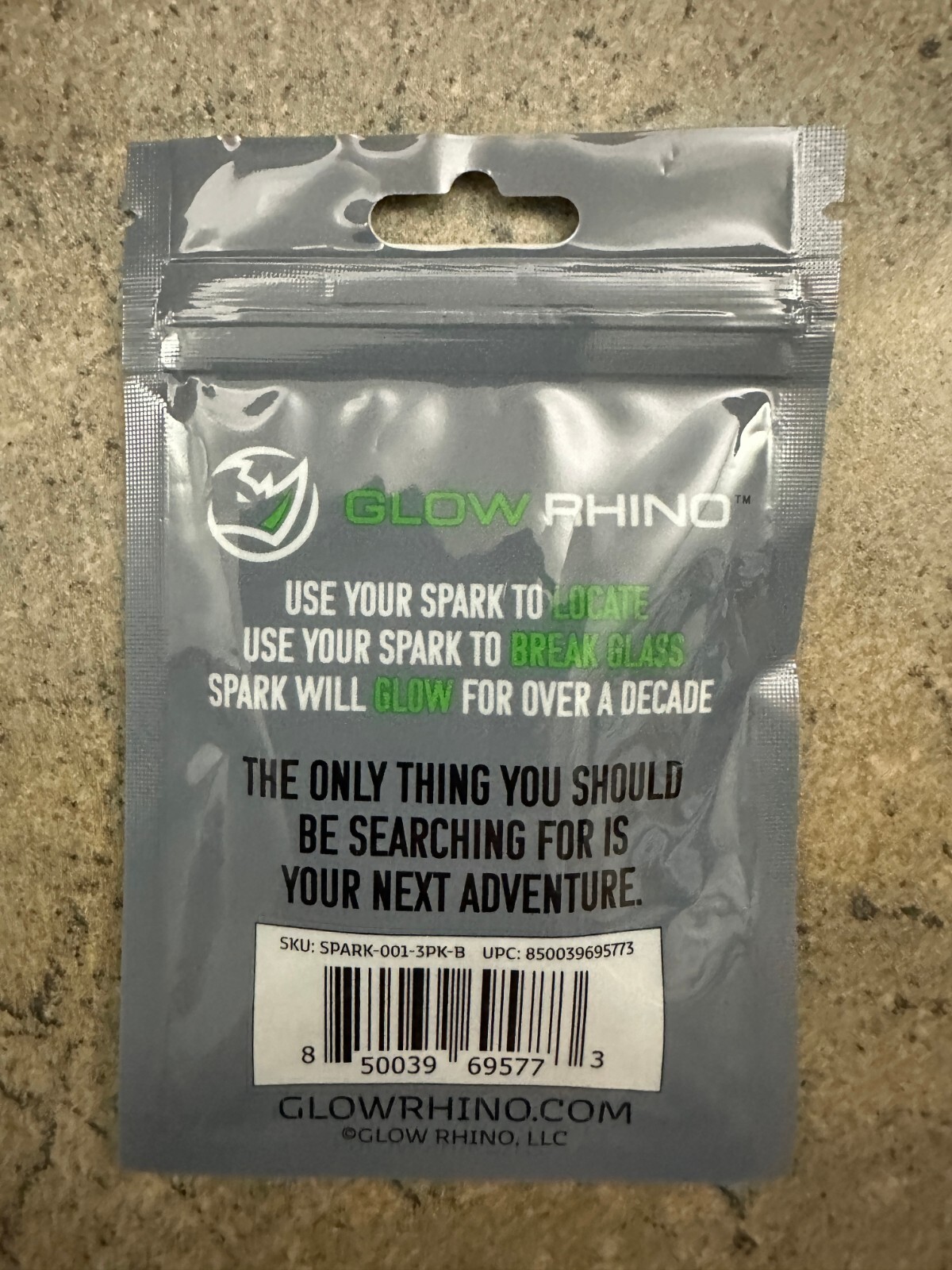 Glow Rhino The Spark FOB - Tritium Self Powered - 3 Pack Blue Tritium