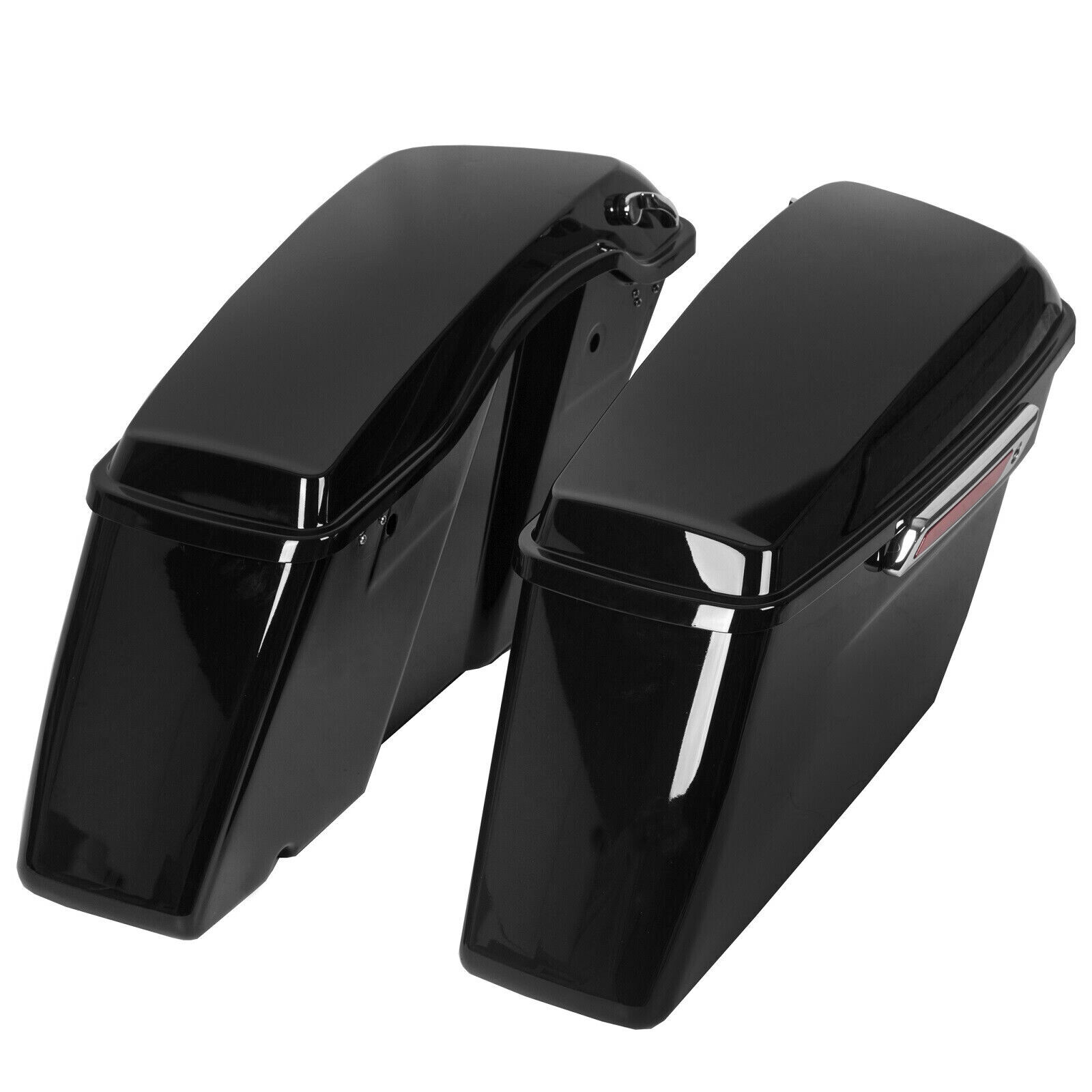 For Harley Touring Road Electra Glide 93-13 Black Hard Saddlebags Saddle Bags