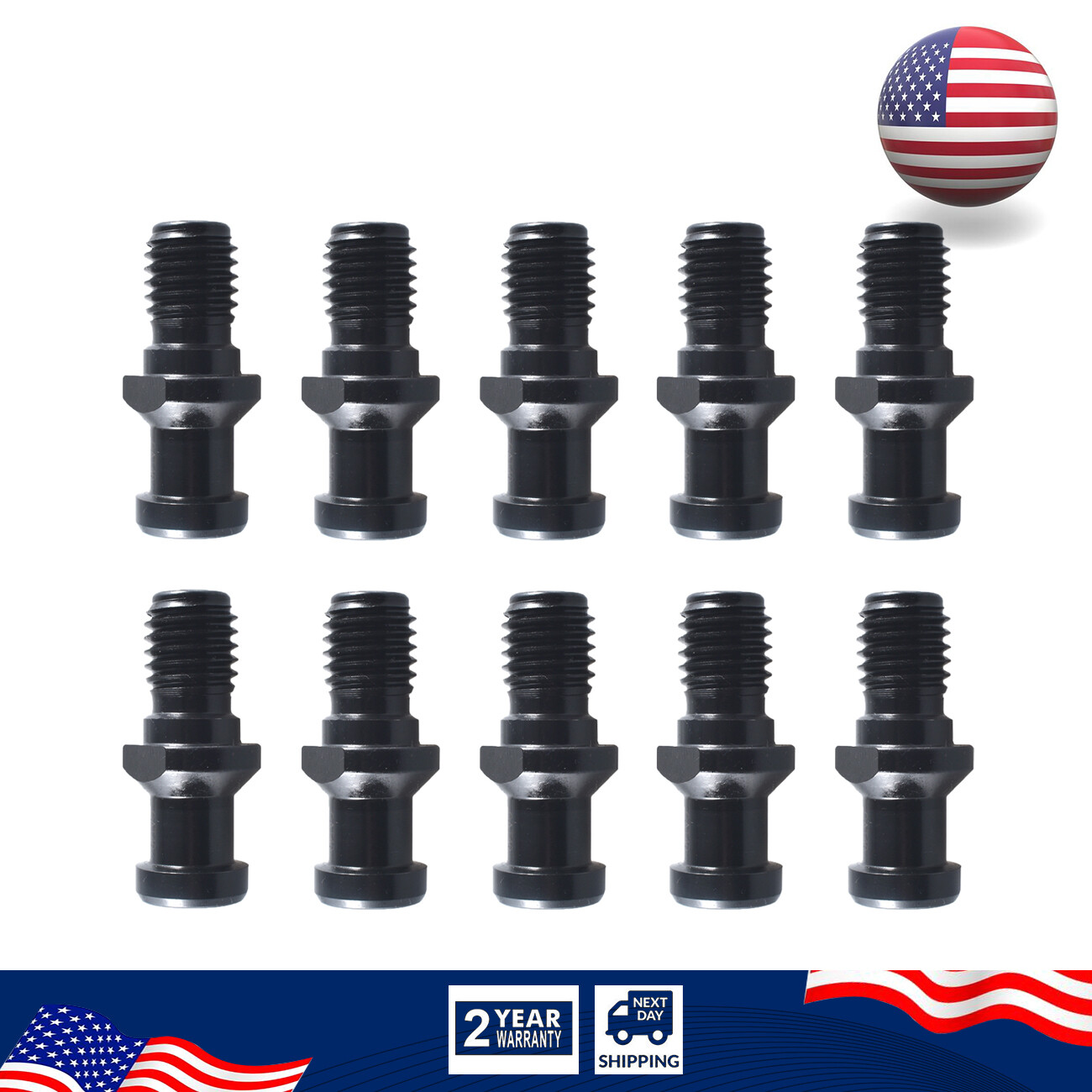 10PC CAT40 15 .747 Pull Stud LOT Coolant Thru Retention Knob For DMG Mori Doosan
