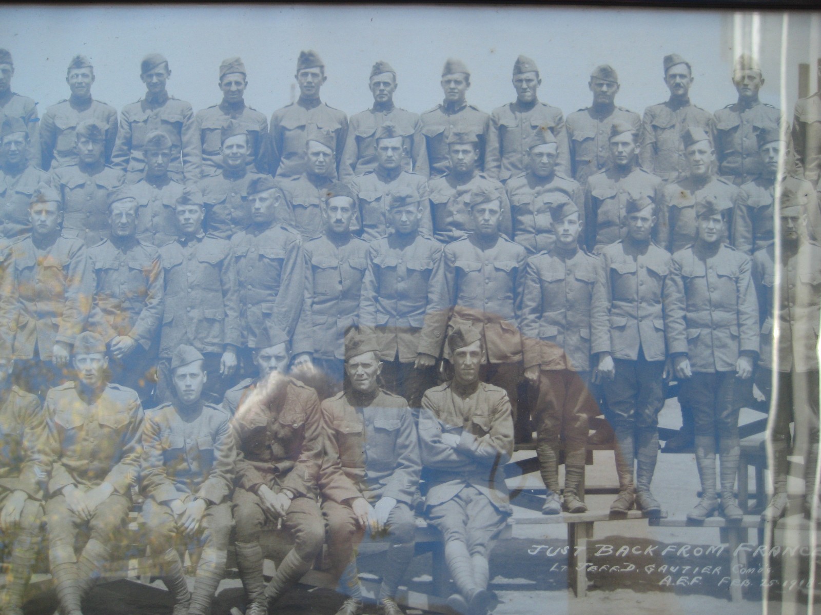 WWI 370th Aero Squadron Yardlong Back From France Named Pilot w/ Jack Russell