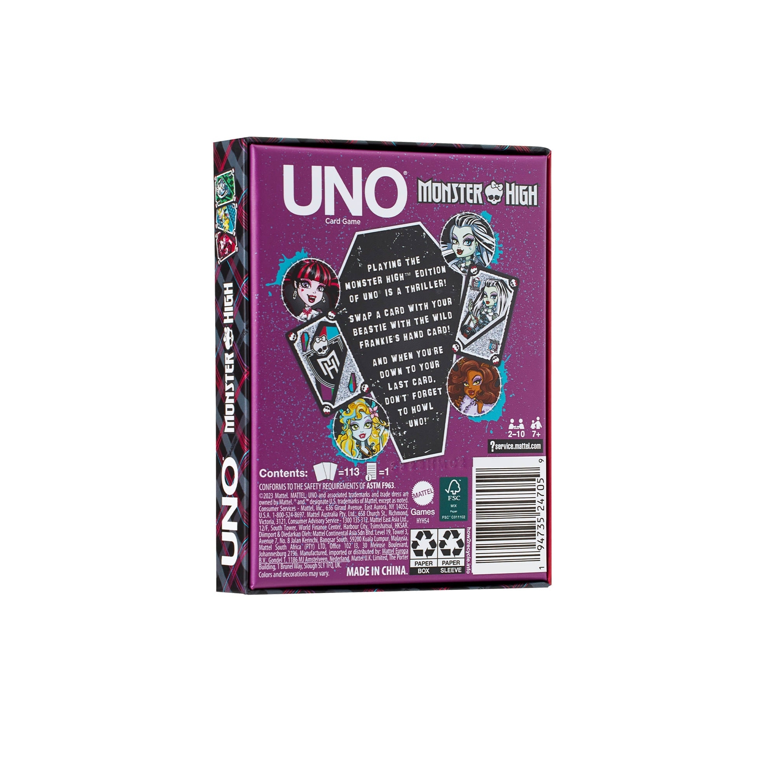 ✨ Monster High x UNO Fandom Game Deck Mattel ✨