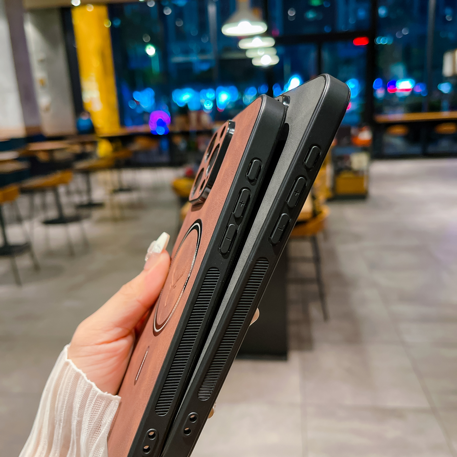 Deer Leather Shockproof MagSafe Case For iPhone 15 14 Plus 13 Pro Max 12 11