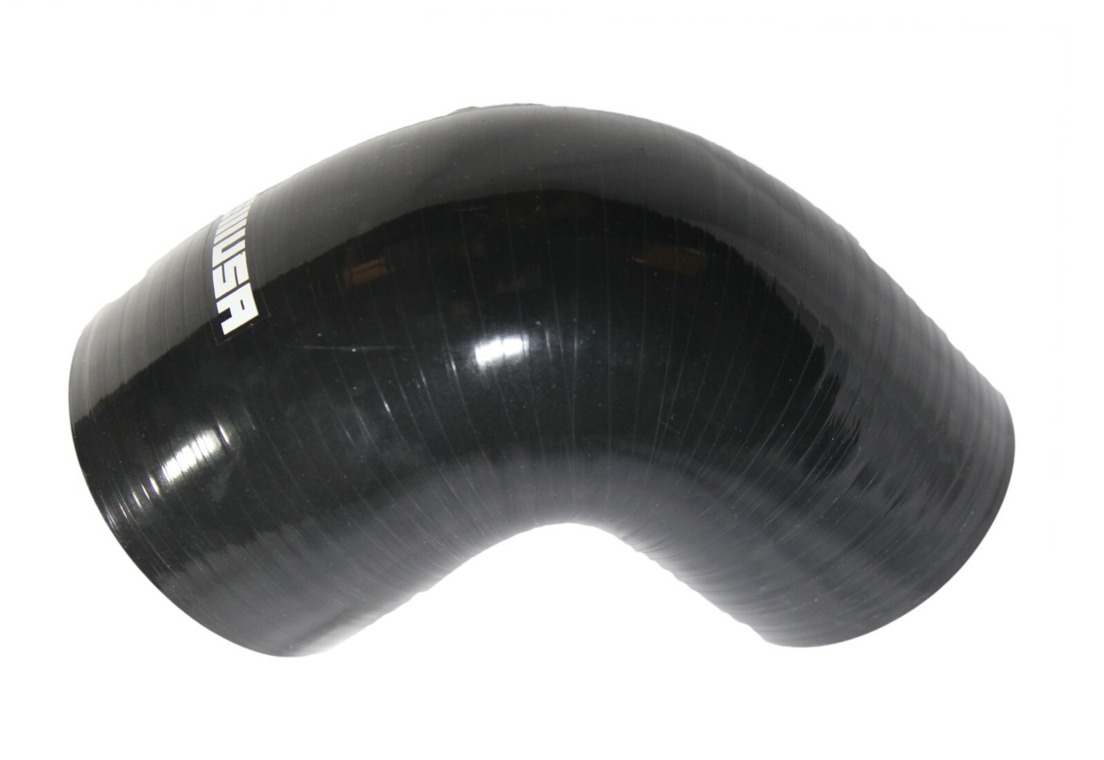 For Reducer 4" to 3.5" 90 DegSilicone hose COUPLER turbo intercooler BLACK+CLAMP