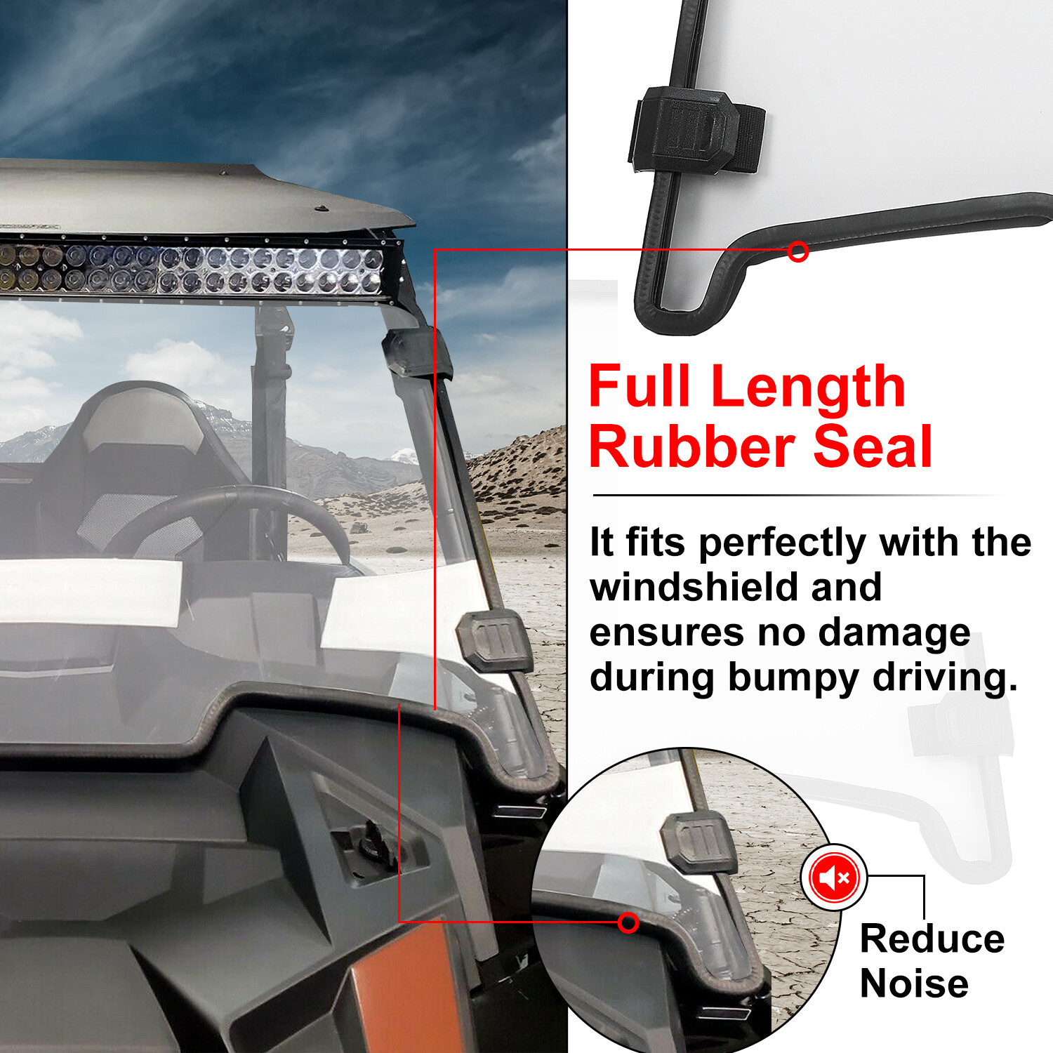 Front Full Windshield Scratch Resistant For 2019-23 Polaris RZR XP 4 1000 Turbo