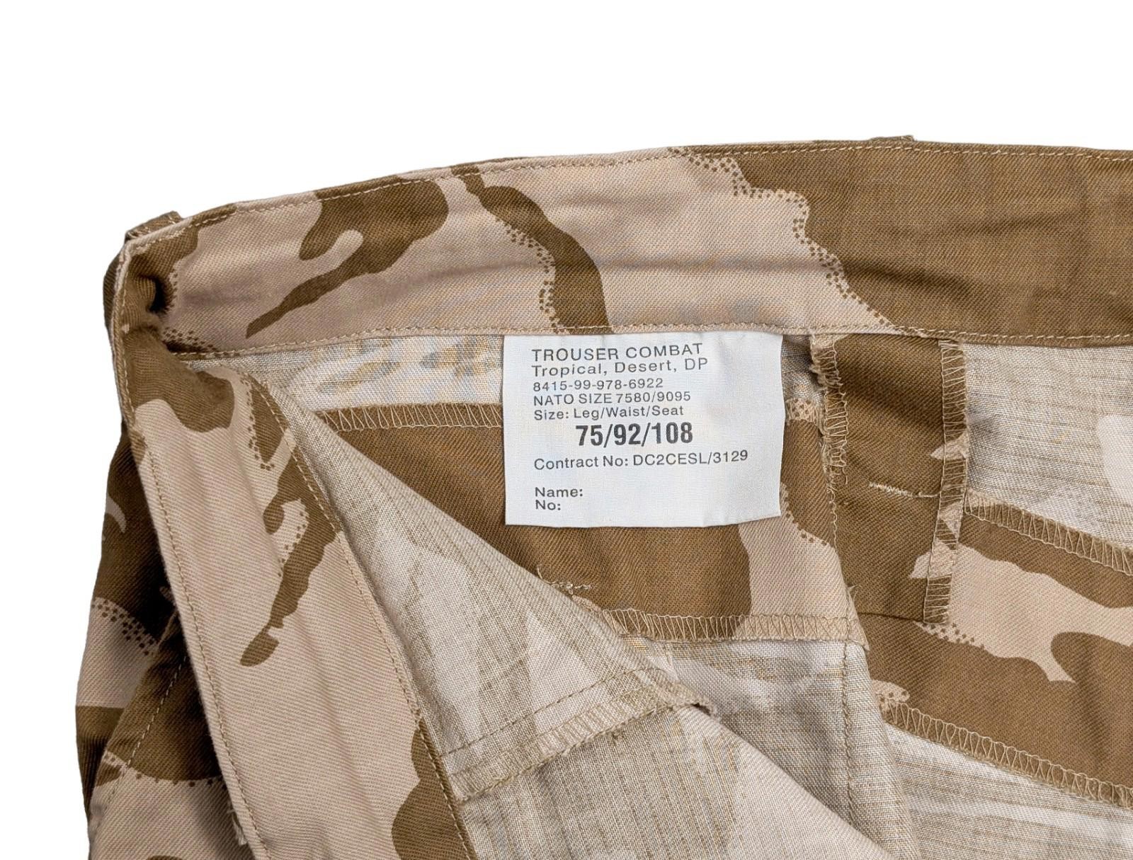 British Army Desert DPM Lightweight Combat Trousers - Large