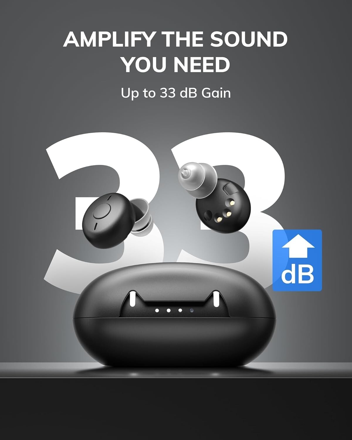 Pair Rechargeable Digital Invisible Hearing Aids Sound Voice Amplifier Mini ITE