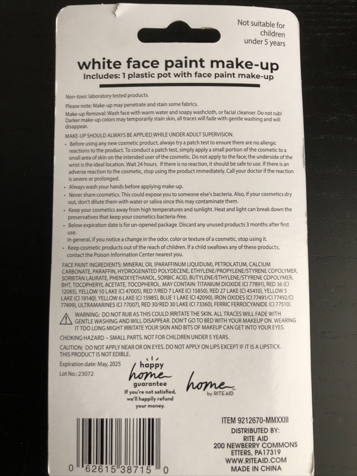 White Halloween Face Paint Make-Up (NEW) (0.6 oz)