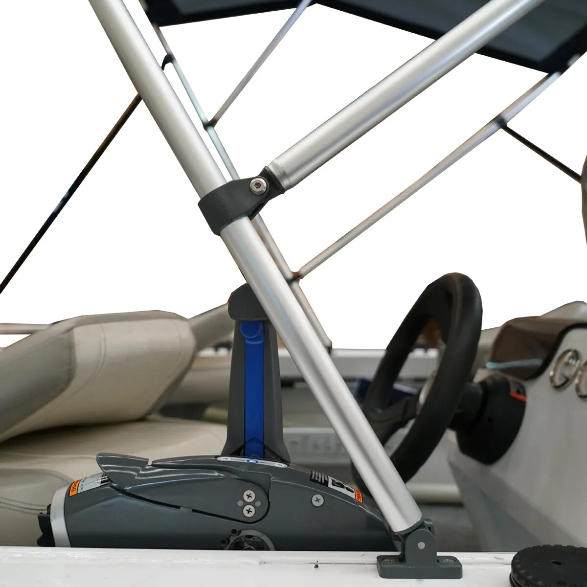 Oceansouth Standard BIMINI TOP 3 Bow Boat Cover 6ft Long With Rear Poles