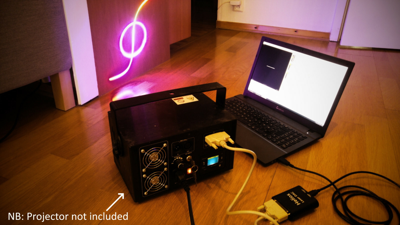 Helios Laser DAC - Low cost laser ILDA projector USB controller adapter