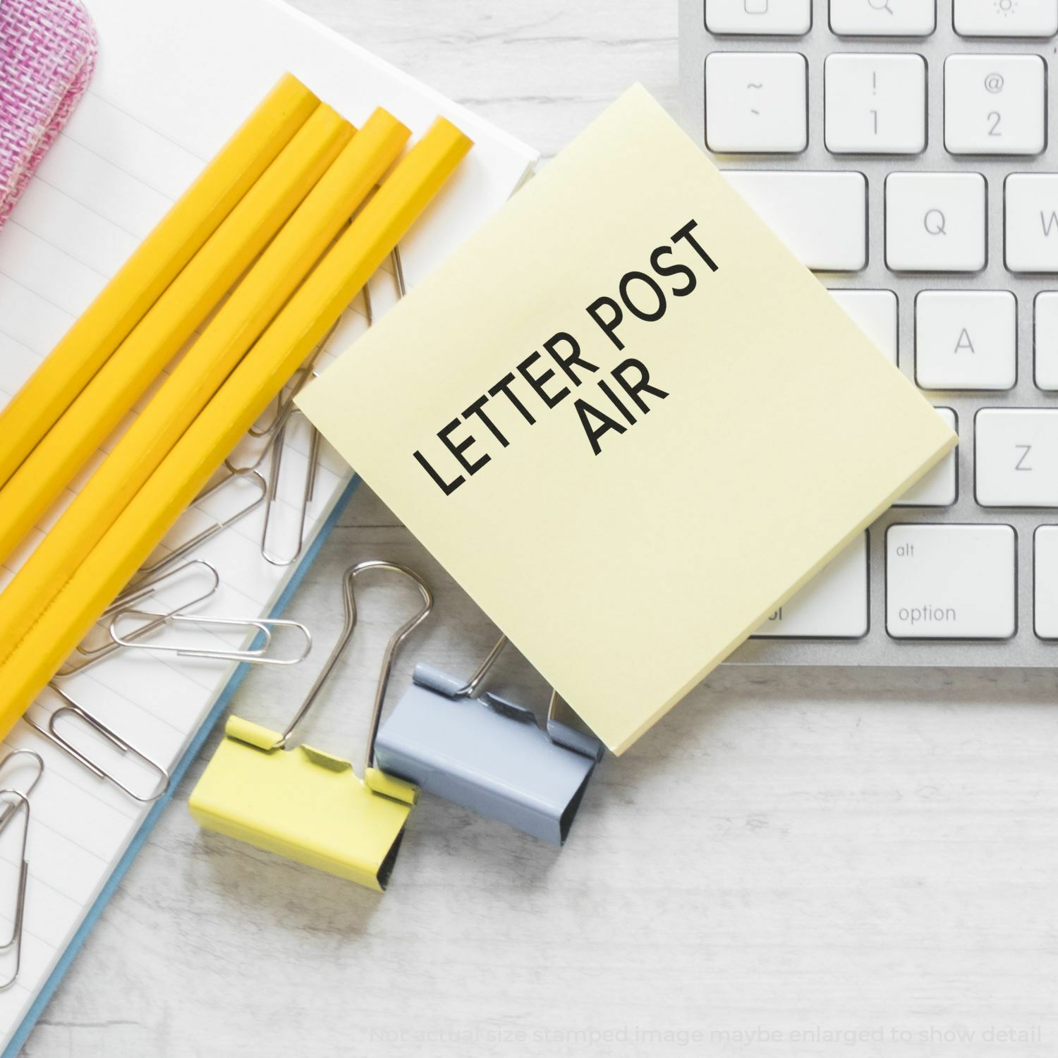 Letter Post Air Rubber Stamp Size 1/2" Tall x 1-1/2" Wide