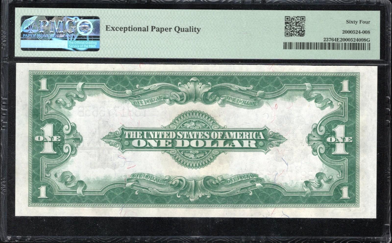 1923 $1 SILVER CERTIFICATE HORSEBLANKET PMG 64 EPQ Fr 237 77663
