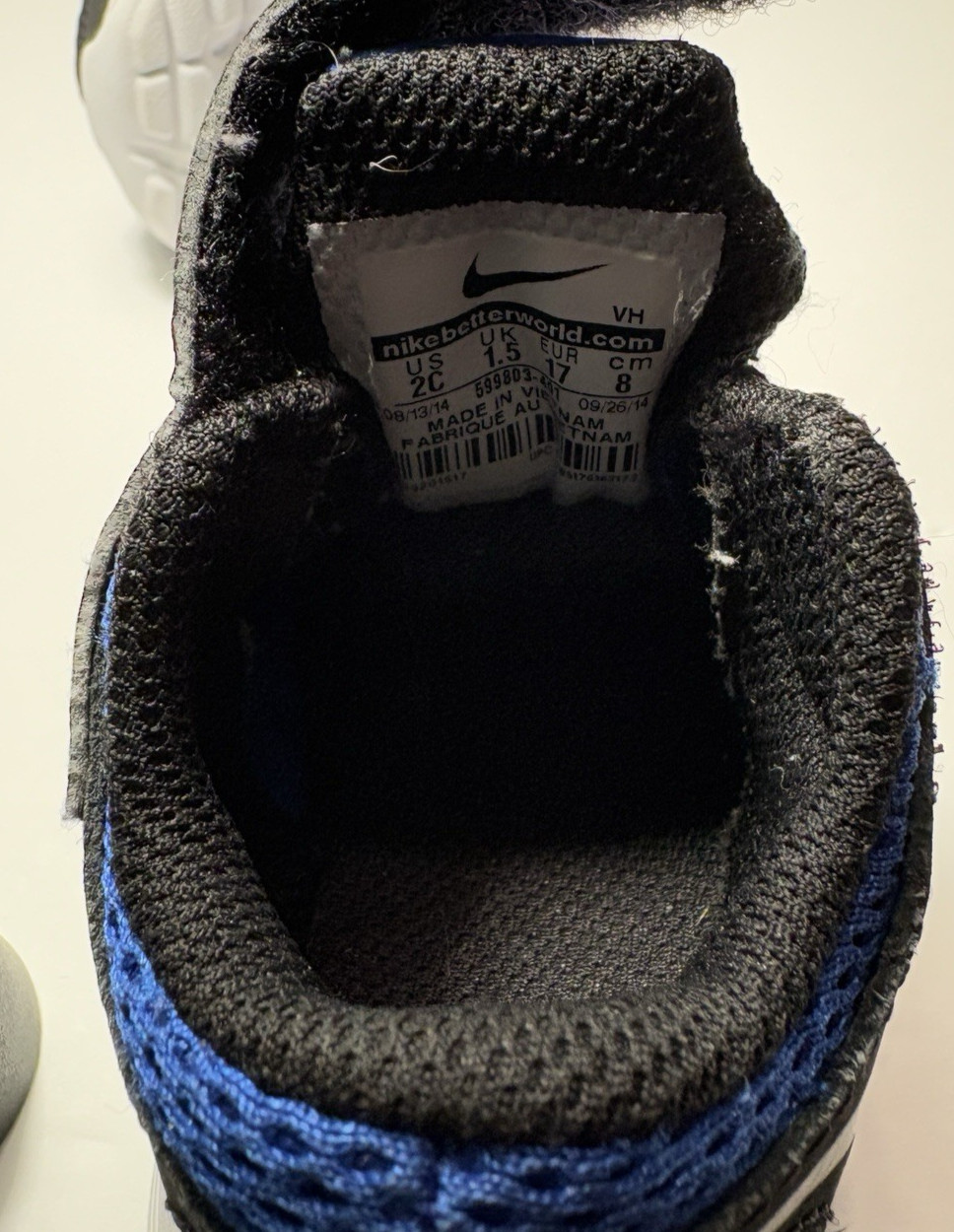 Nike Baby Shoes Black Blue Sneakers Infant Size 2C