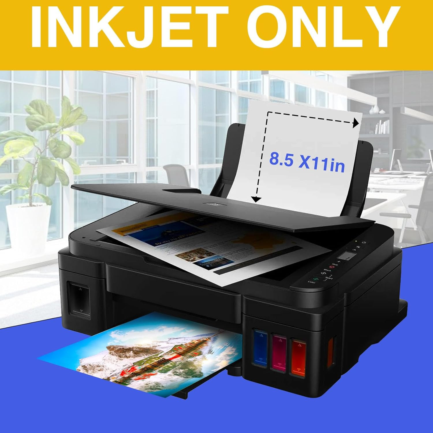 Printable Magnetic Paper,Non Adhesive,12 Mils Thick Magnet Glossy Sheets