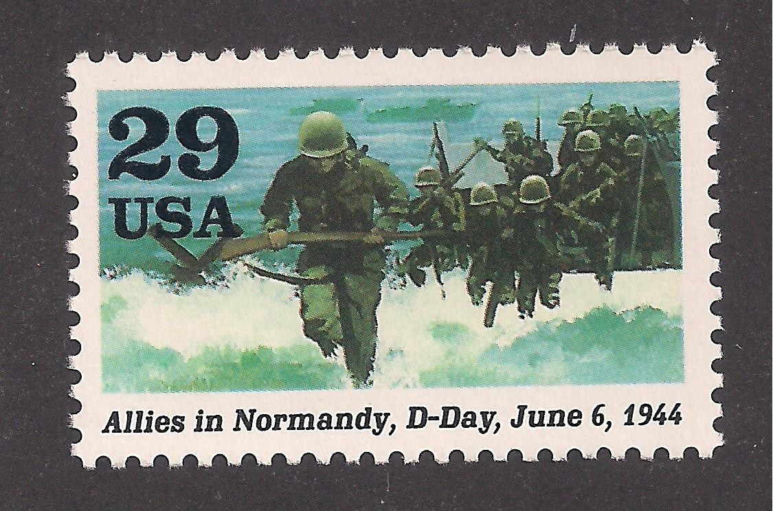BATTLE OF NORMANDY - D-DAY - WORLD WAR II - U.S. POSTAGE STAMP - MINT CONDITION