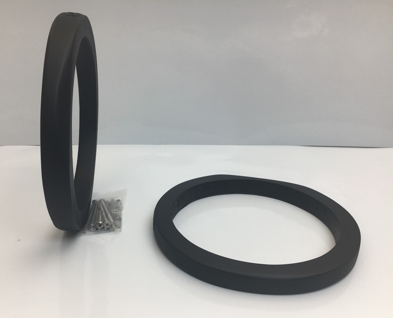 8" Rear Harley Saddlebag Speaker Mounting Ring Adapters w/GRILLS 2014-2023