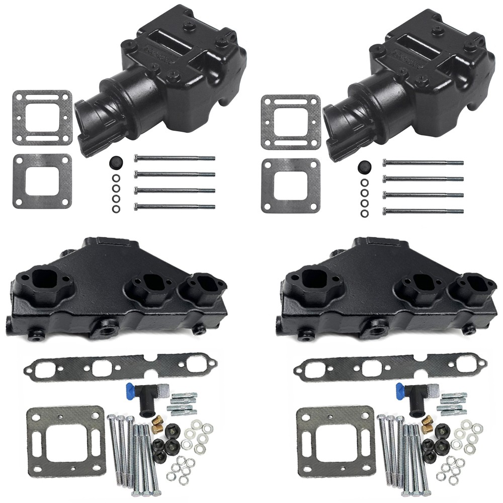Exhaust Manifold Kit For MerCruiser Marine 4.3L 262 V6 99746 44354 1985-2002