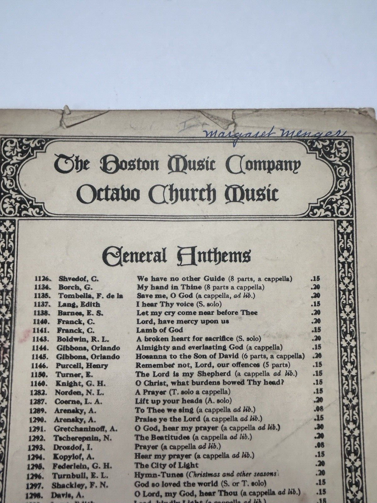 Vintage Sheet Music Choral Arrangements, Choirs Lot of 9