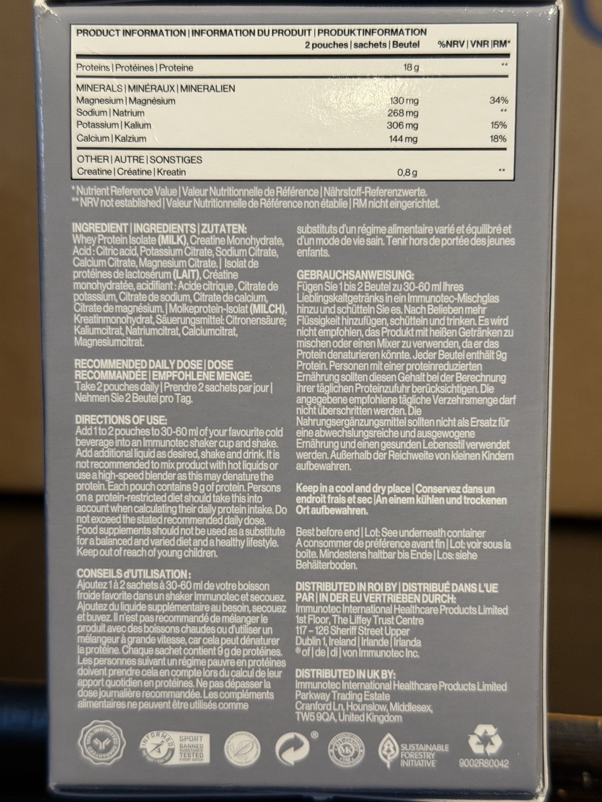 immunotec immunocal platinum 4 Boxes
