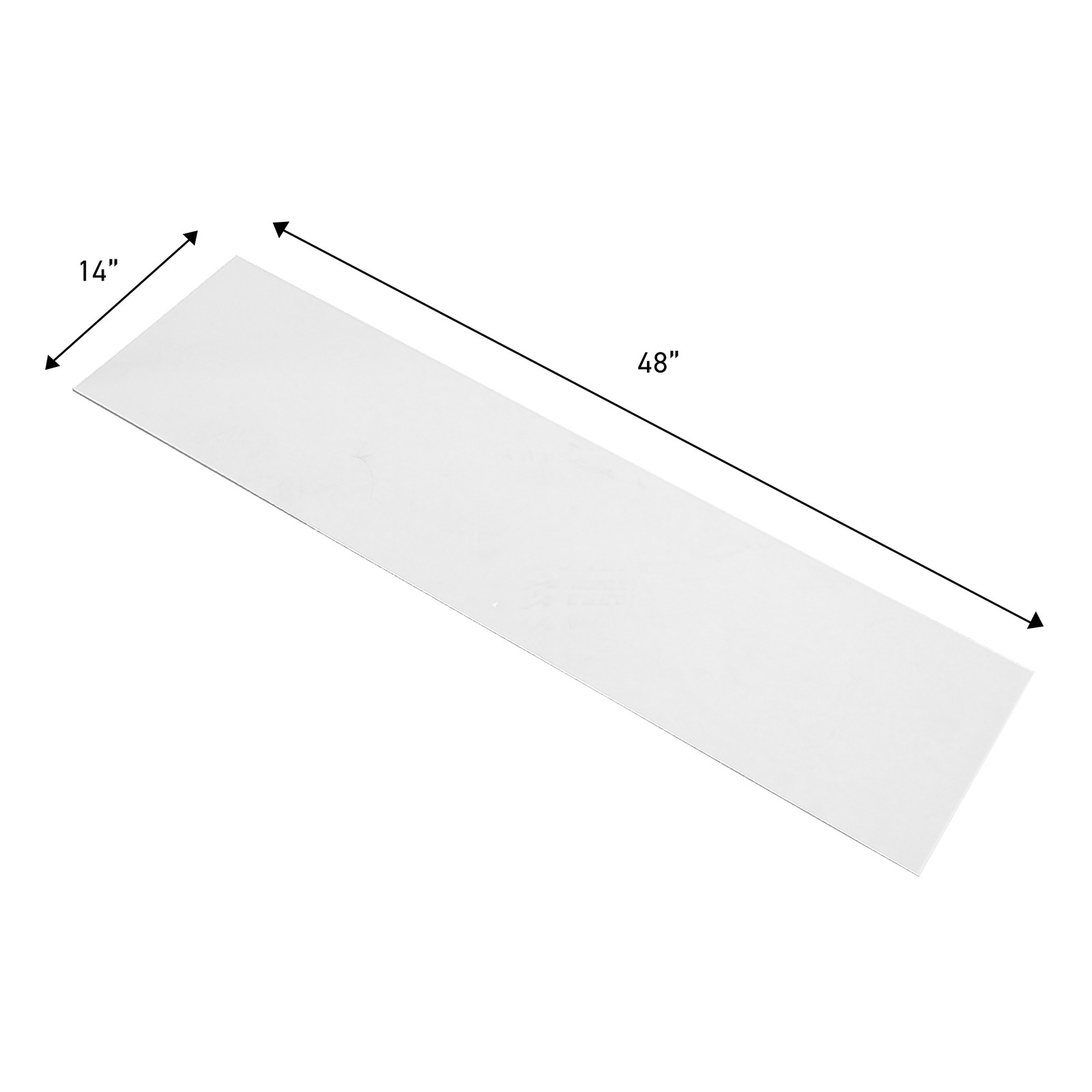 SSWBasics Tempered Glass Shelf 14"W x 48"L x 3/16" Durable Glass Panels