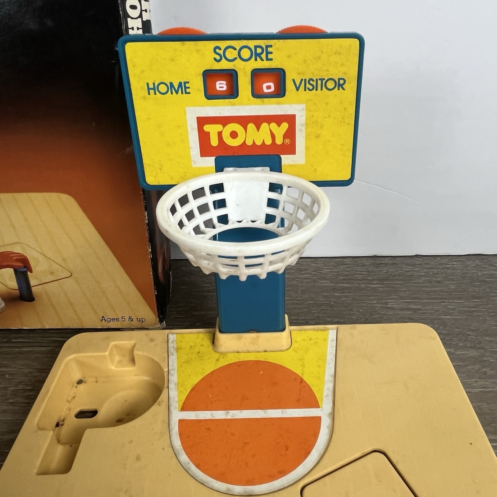TOMY HOP-A-LONG HOOPSTER Wind-Up Basketball Game Original Box (1981) PARTS ONLY