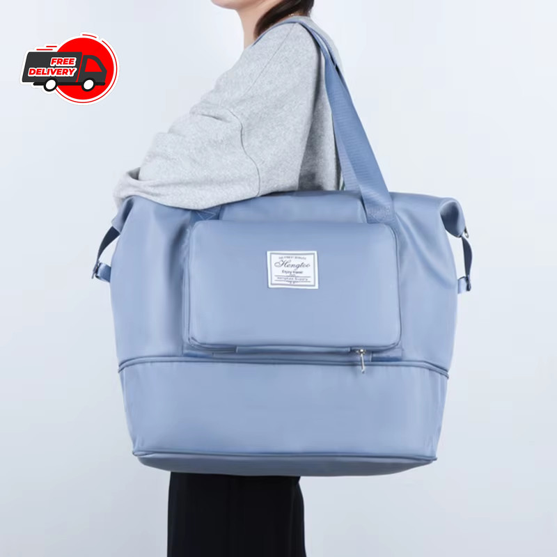 The Foldie Bag Waterproof Travel Duffle Bag Expandable Large Capacity Folding