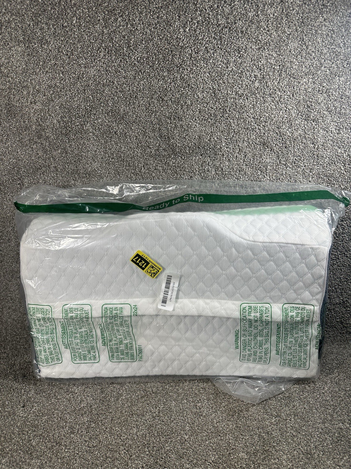 Derila Cervical Memory Foam Pillow 20x12x4 In Supports Spine & Neck 50x30x10cm