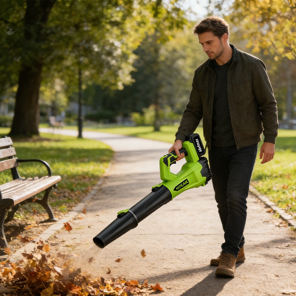 New Cordless Leaf Blower 650CFM/280MPH & 6 Speed Levels Electric w/2 Batteries