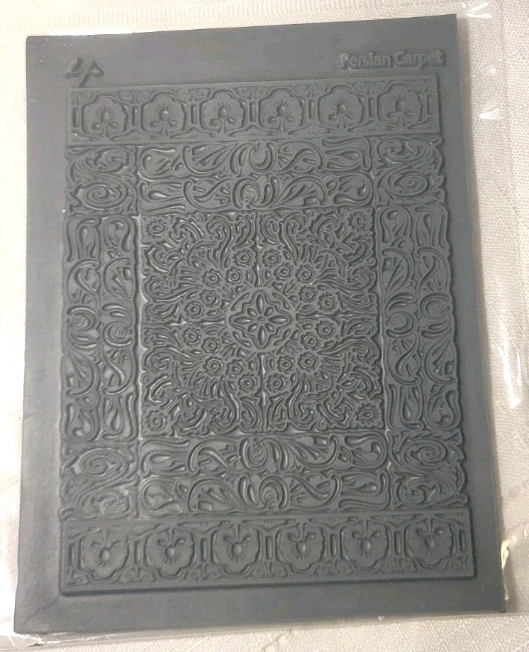 Lisa Pavelka Texture Stamp Persian Carpet 4 X 5.5 inches New!