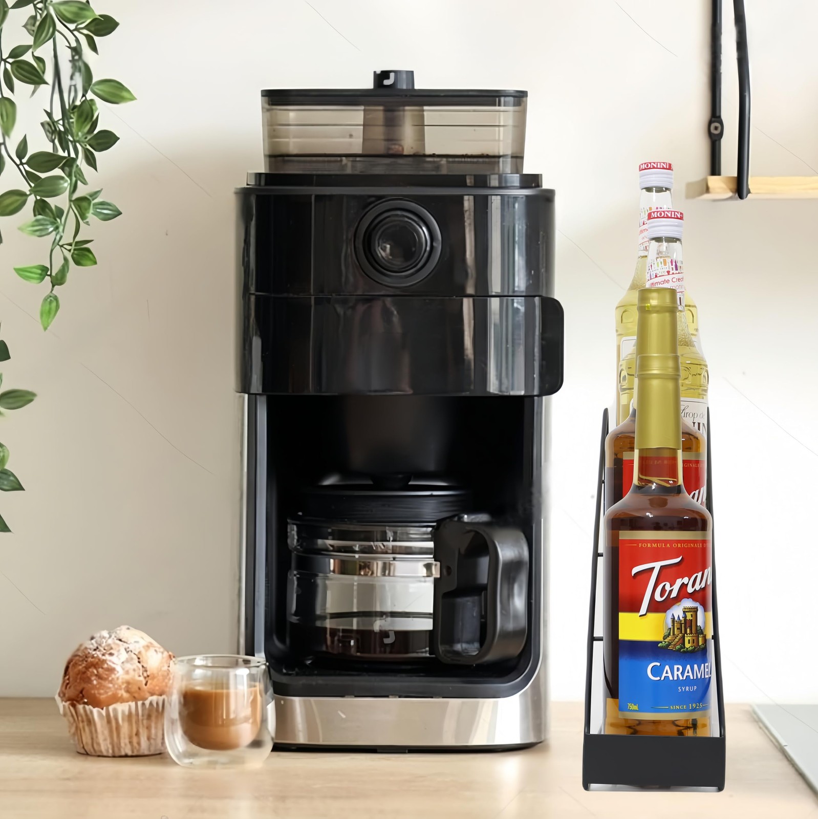 Coffee Syrup Organizer â€“ Coffee Syrup Rack & Stand Compatible with Torani & M