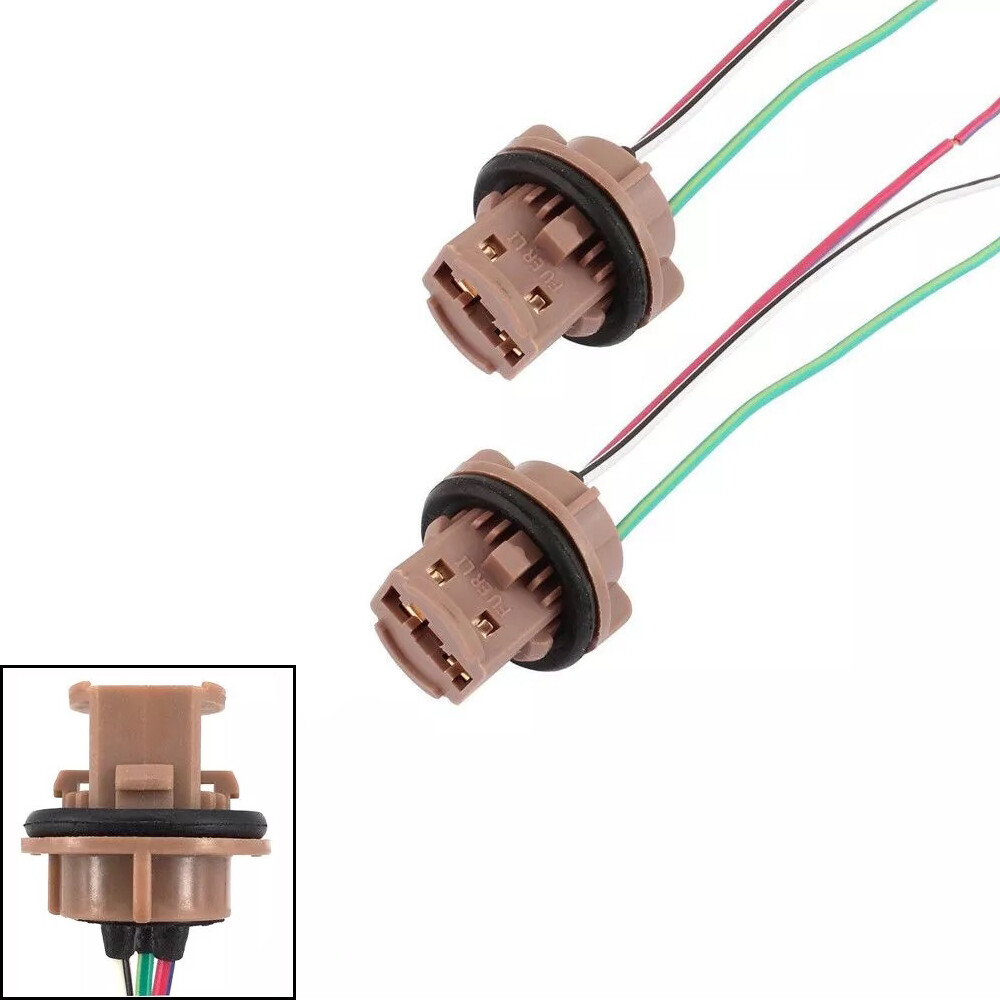 7443 7444 Turn Signal Light Female Socket Holder Wire Harness Pigtail Connector