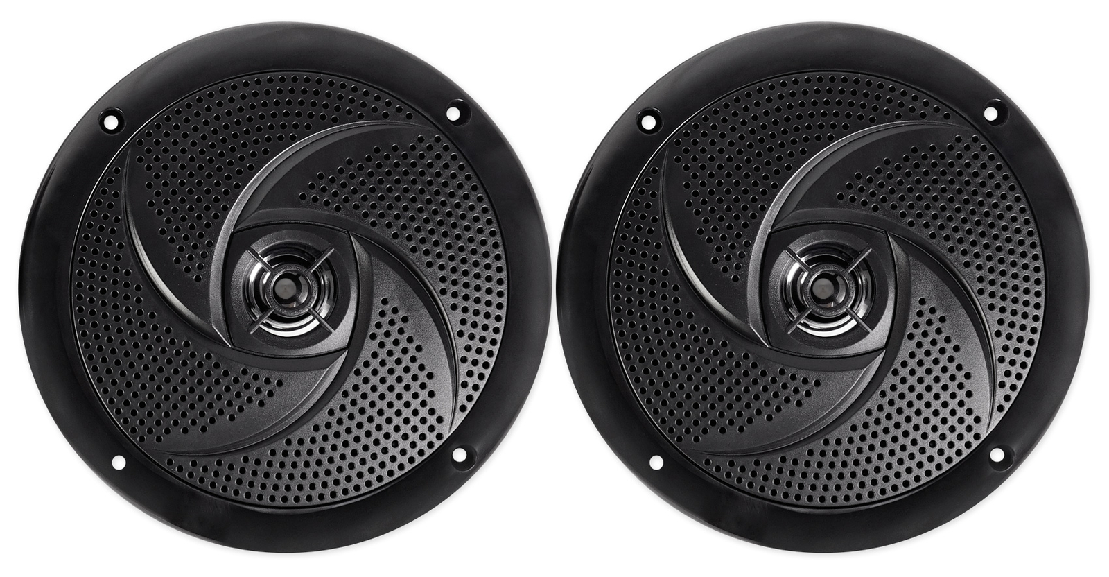 (4) Rockville RSM65B 6.5" 640 Watt Waterproof Shallow Slim Marine Boat Speakers