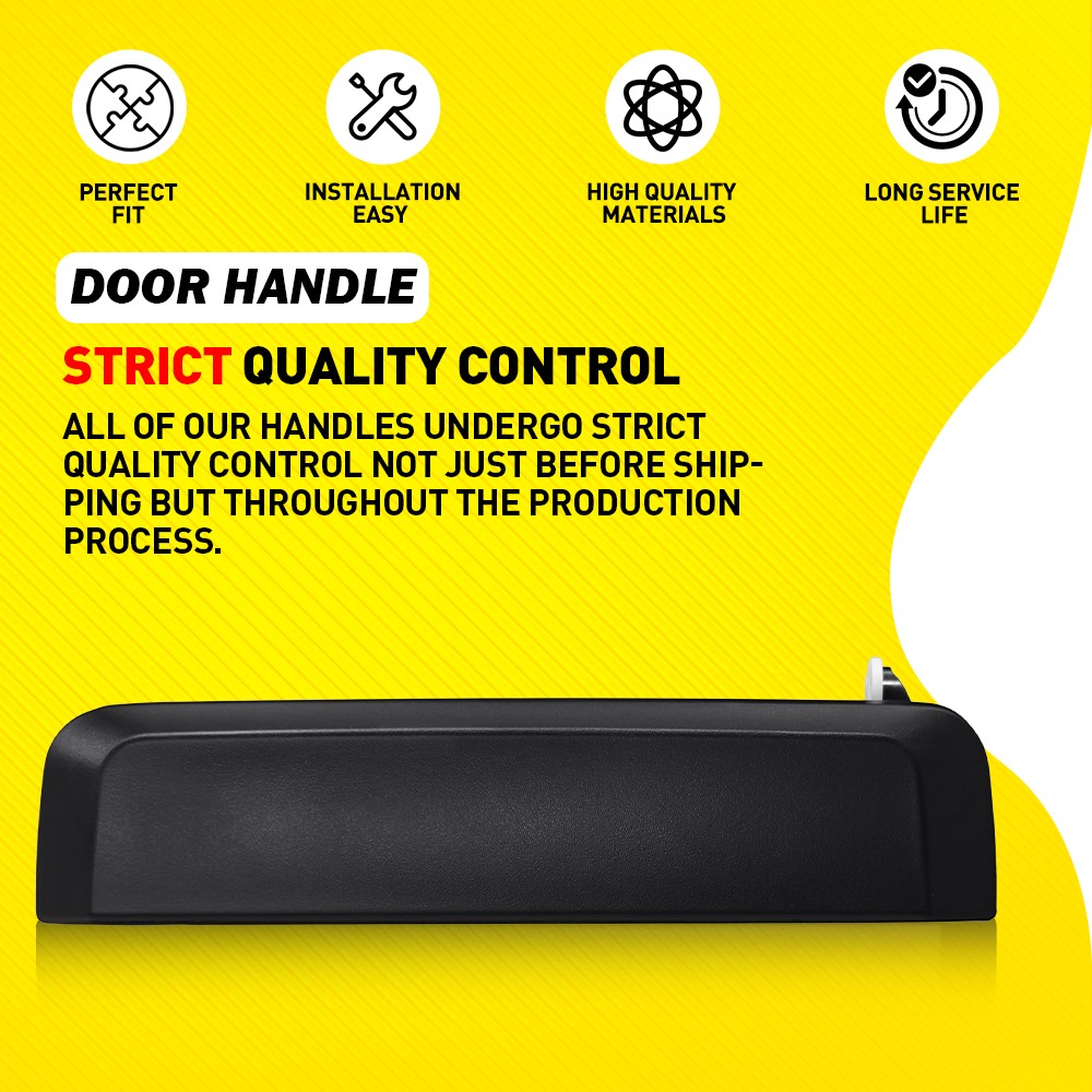 For Nissan 1986-1994 D21 Driver&Passenger Side Front Door Handle Outer Black 2X