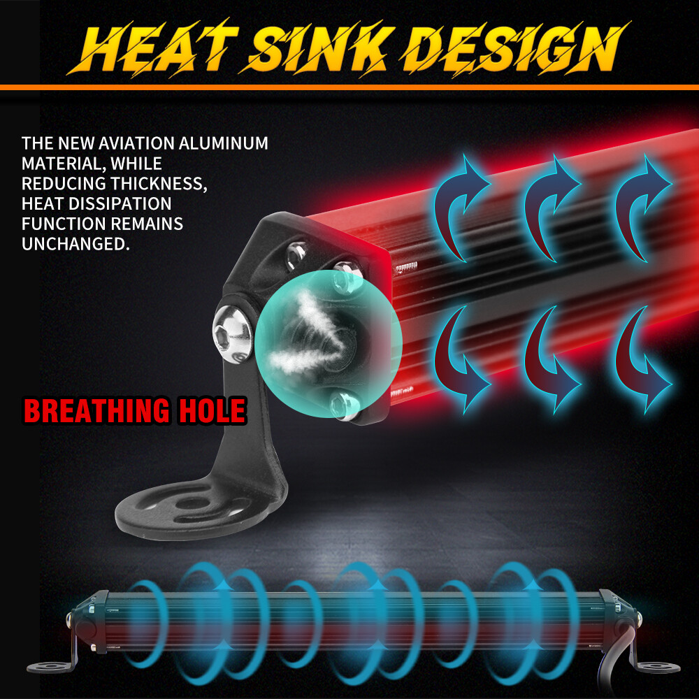 For Can-Am Maverick X3 Light Bar 10" Single Row LED Light Bar Spot Flood Offroad