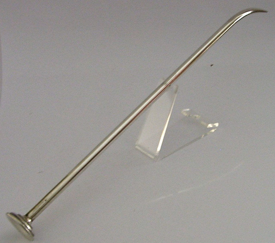 RARE ENGLISH STERLING SIVER BLOWPPIPE CANDLE SNUFFER 1894 ANTIQUE SAMPSON MORDAN
