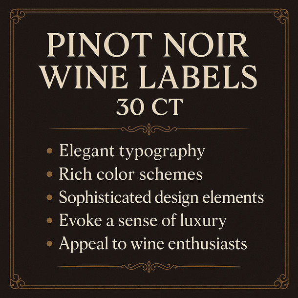 The Homebrew Shop Pinot Noir Wine Labels 30 ct