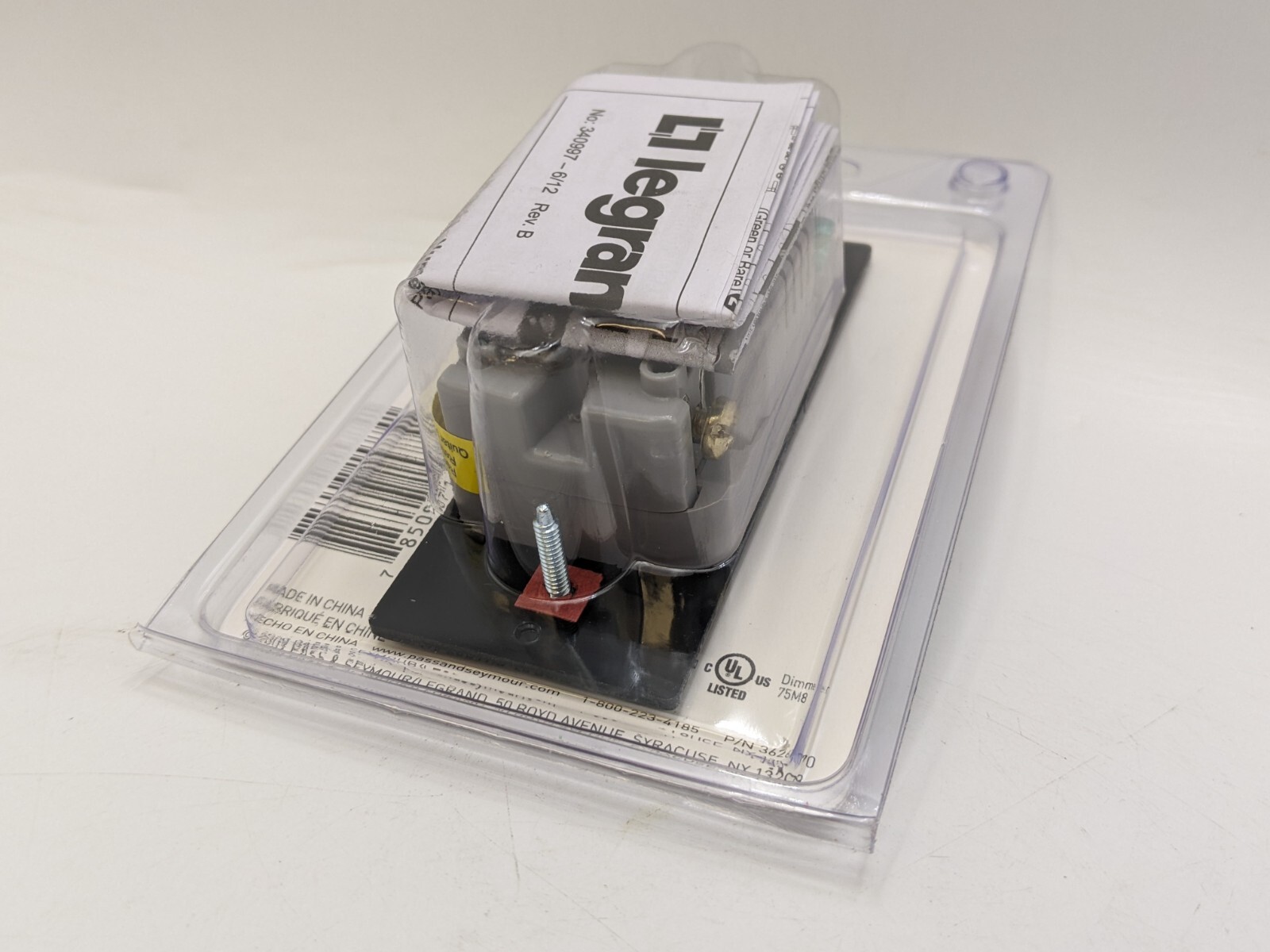 Pass Seymour Legrand LS603PWV Decorator Preset Slide Dimmer 1P 3 Way 600W 120V