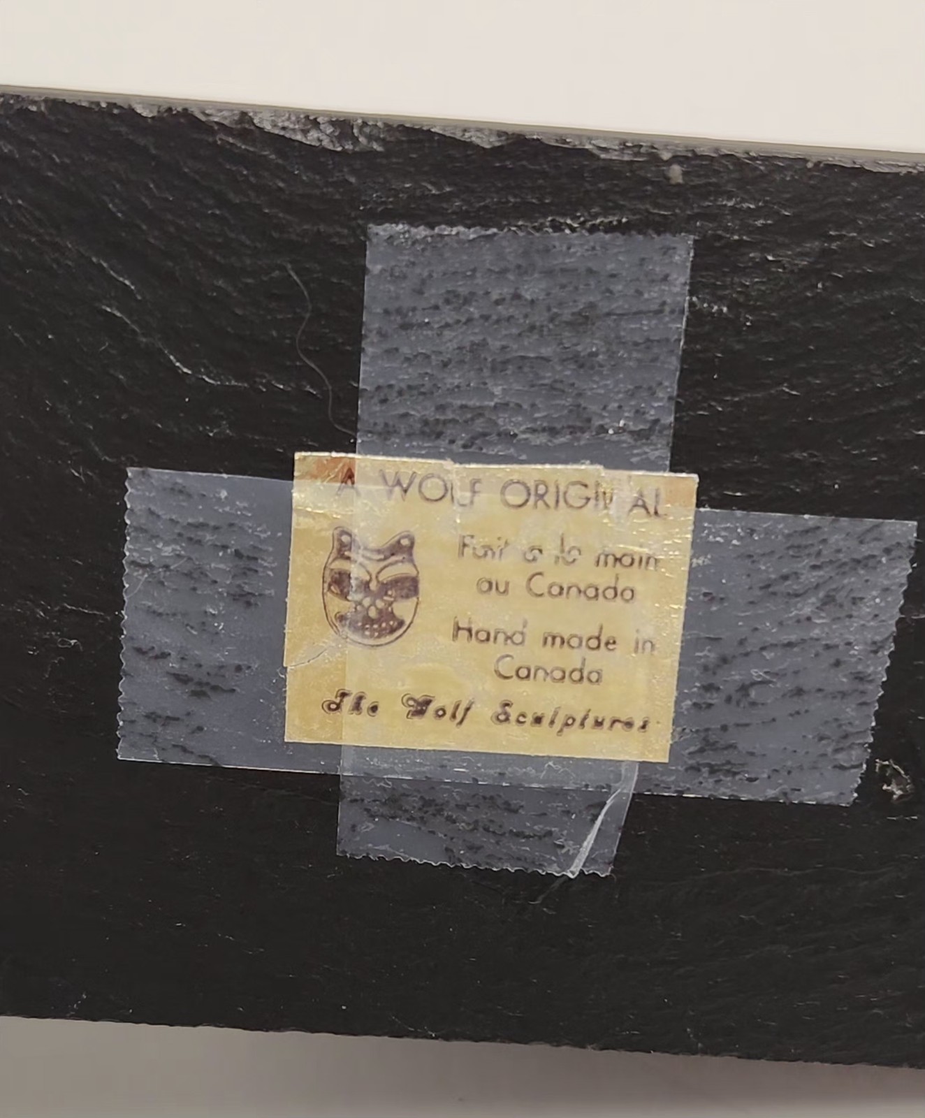 A Wolf Original Mounted Walrus Soapstone Sculpture Hand Made in Canada