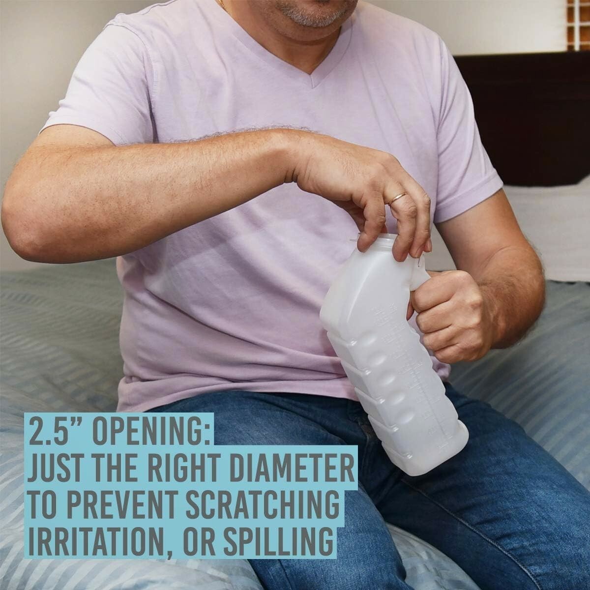 Urinals for Men (Pack of 2) Male Urinal with Odor-Shield Lid