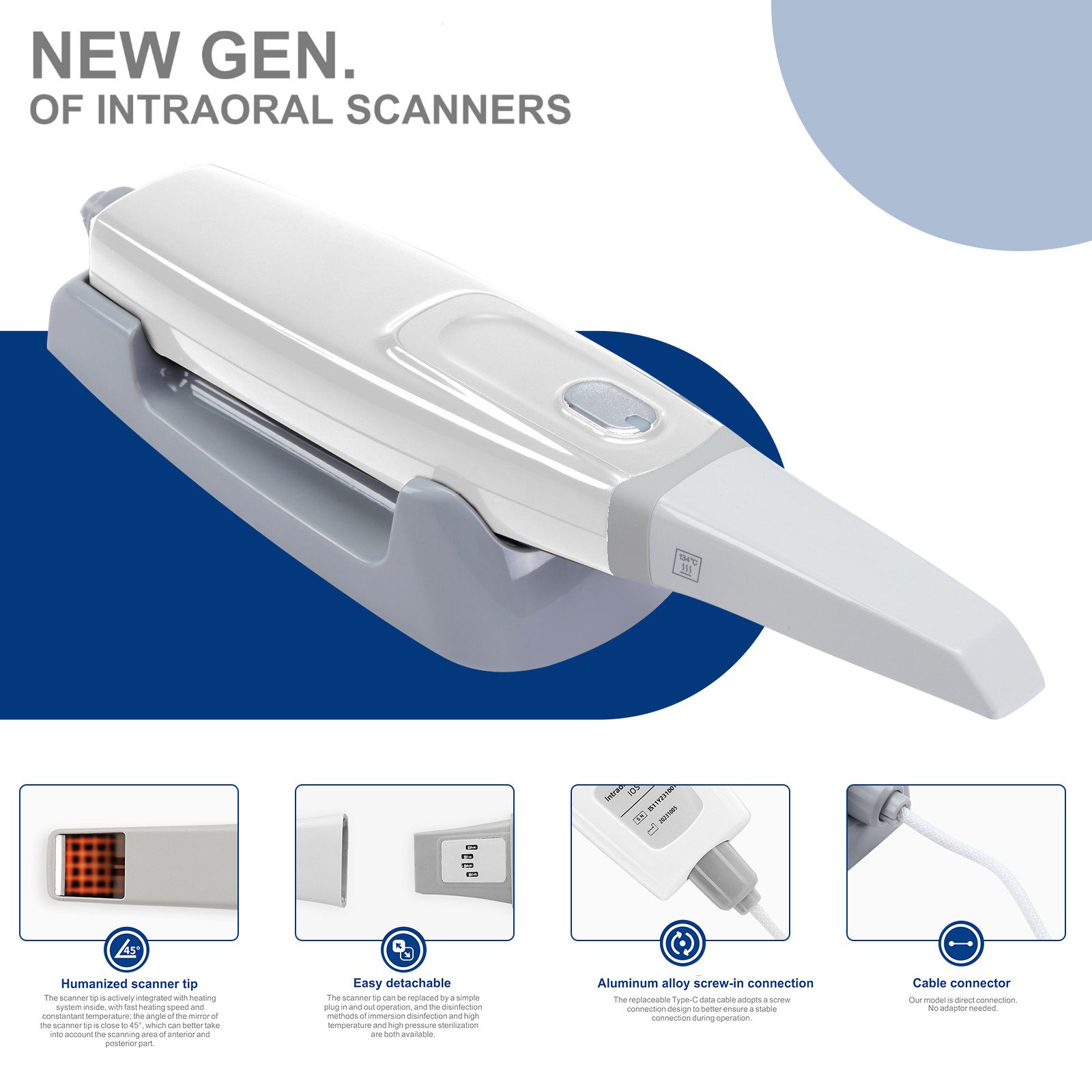 Dental Intra-oral 3D Scanner Shining AI 3D Aoralscan 3 with Free Software