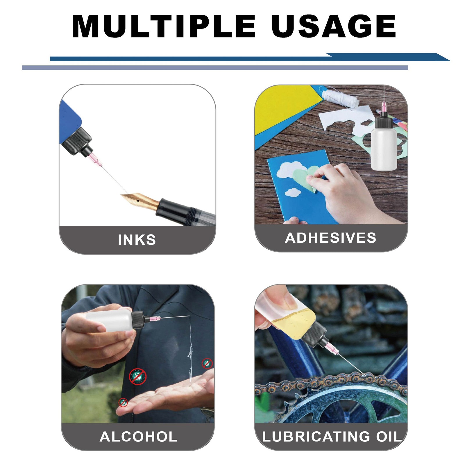 5 Pcs Needle Oiler 1 oz LDPE Precision Gun Oil Bottle Set