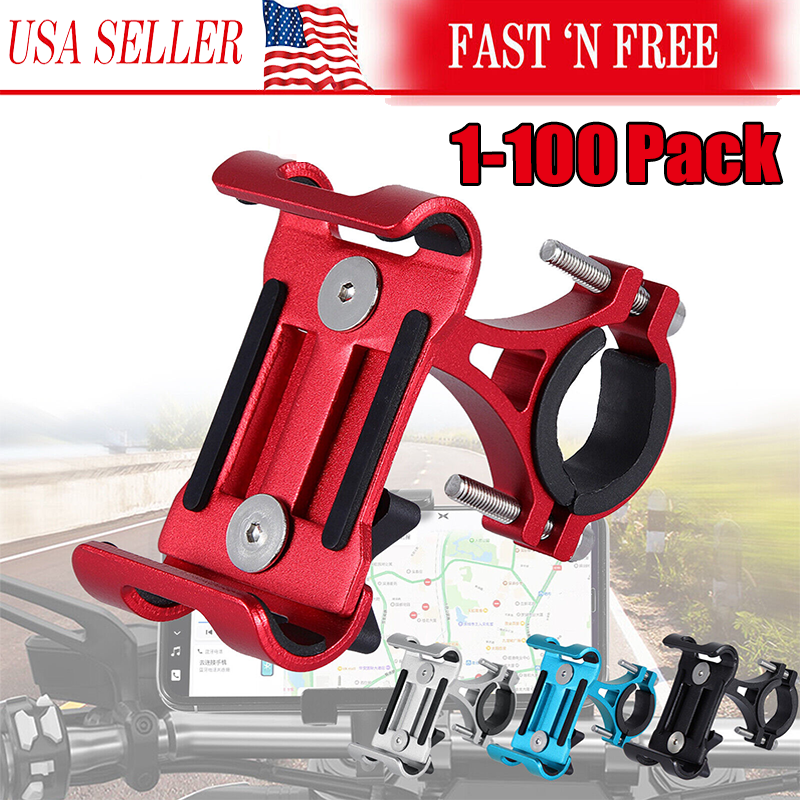 360° Aluminum Motorcycle Bike Bicycle GPS Cell Phone Holder Handlebar Mount LOT