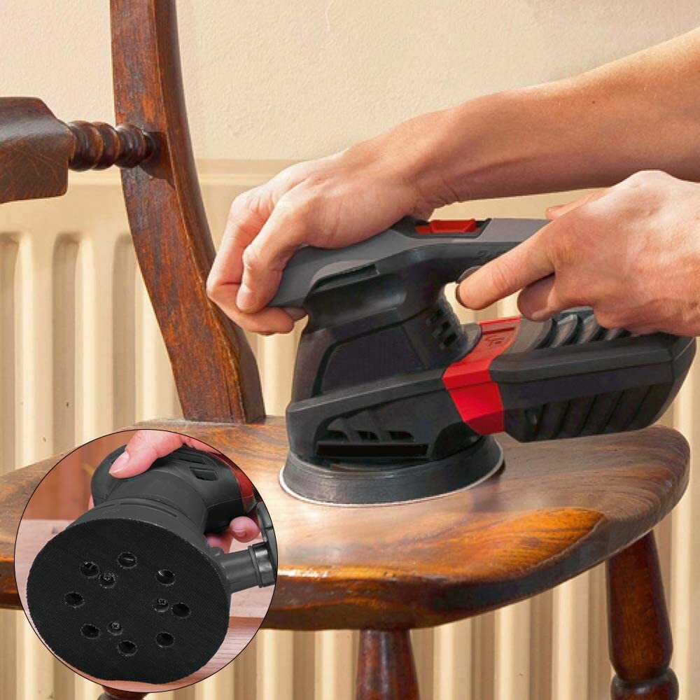 2PCS 5Inch 8-Hole Orbital Sander Hook Loop Backing Replacement Pad for Makita