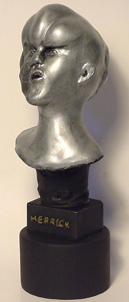BUST OF THE ELEPHANT MAN, JOHN MERRICK, SUBJECT of the DAVID LYNCH 1980 FILM