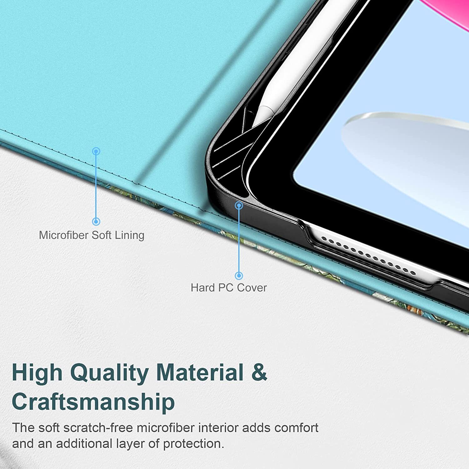 For iPad 10th Gen 10.9 inch (2022) Case Multi-Angle Viewing Stand Cover w Pocket